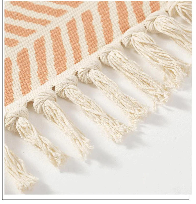 Tapis en lin coton tissé - e-thnic