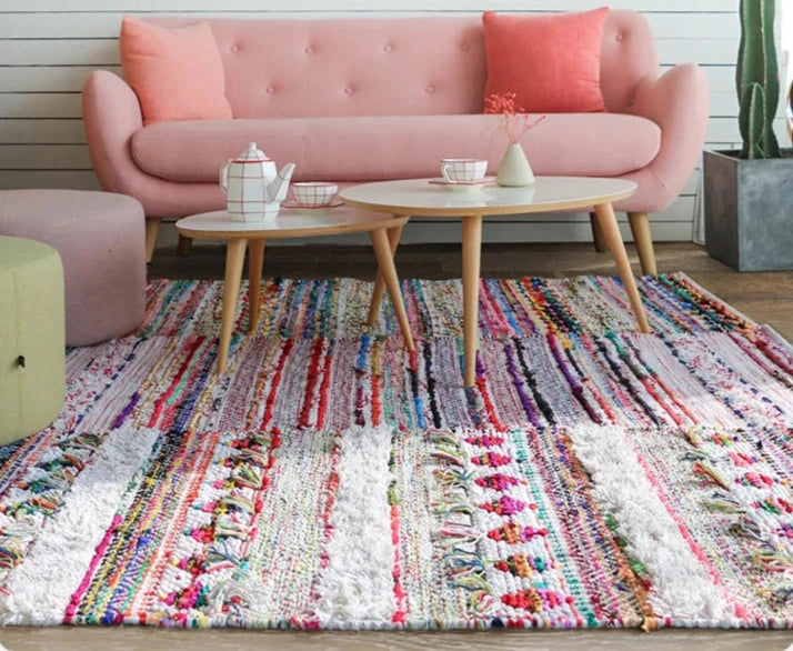 Tapis en coton tissé à la main - e-thnic