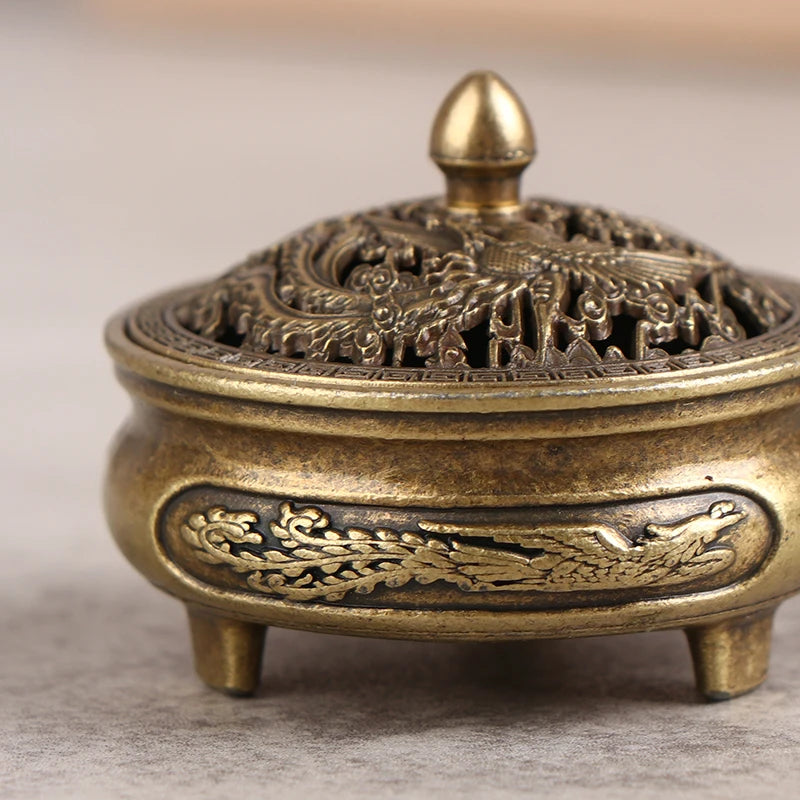 Brûleur d'encens de poche en laiton antique - e-thnic