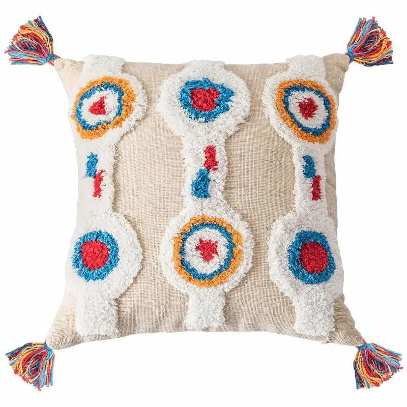 Coussin de style marocain avec franges - e-thnic