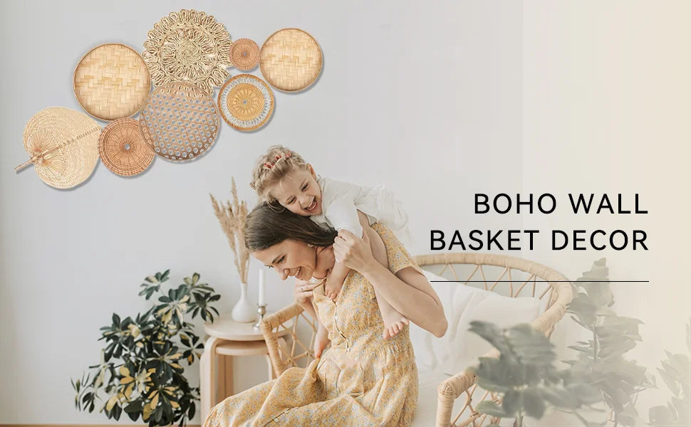 Panier rond en rotin fait main - e-thnic