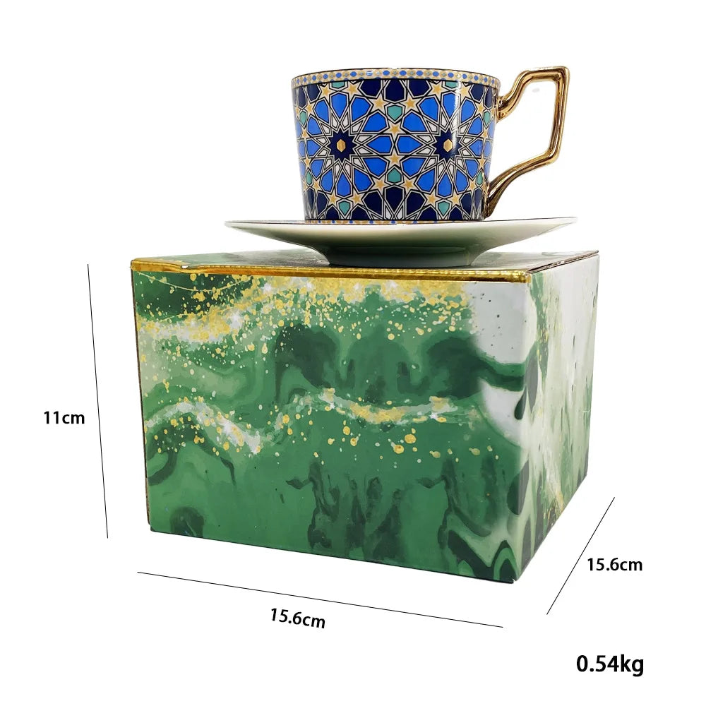 Tasse à café en céramique et assiette - e-thnic