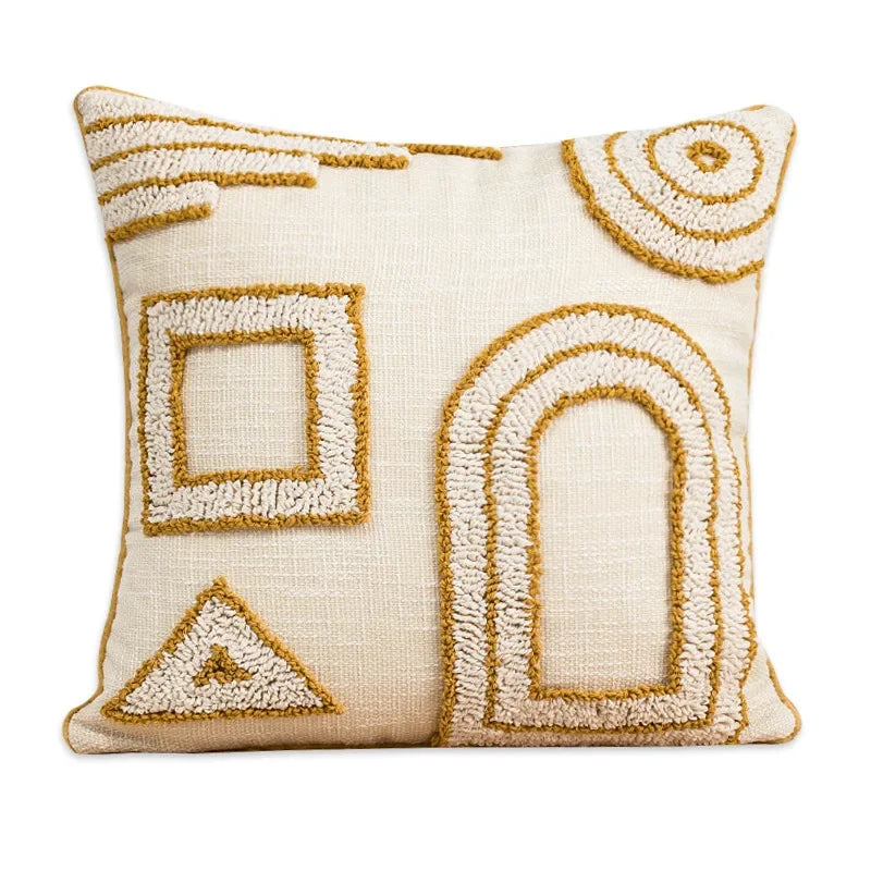 Housse de coussin en velours et toile de coton - e-thnic