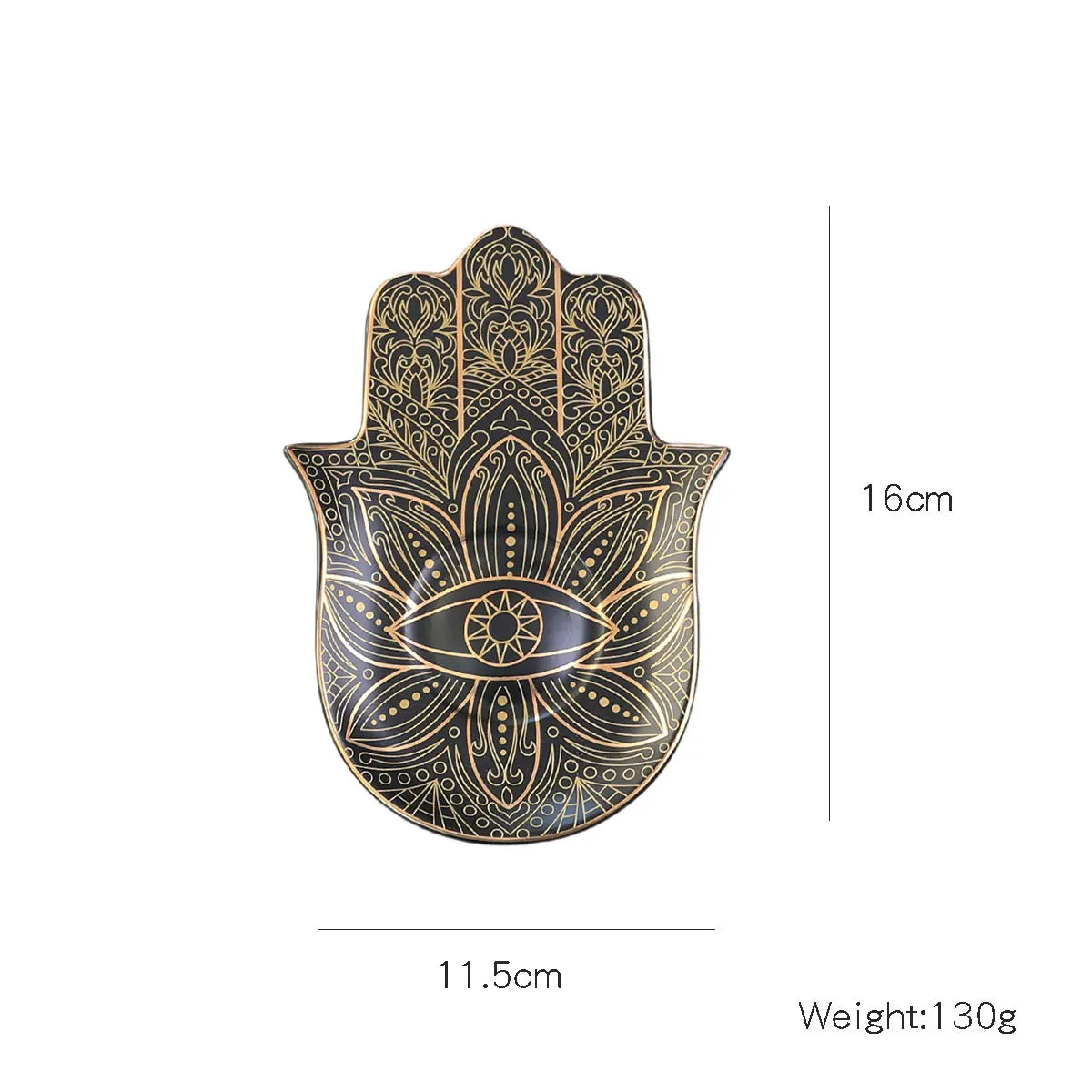 Plateau en céramique – Motifs de main - e-thnic