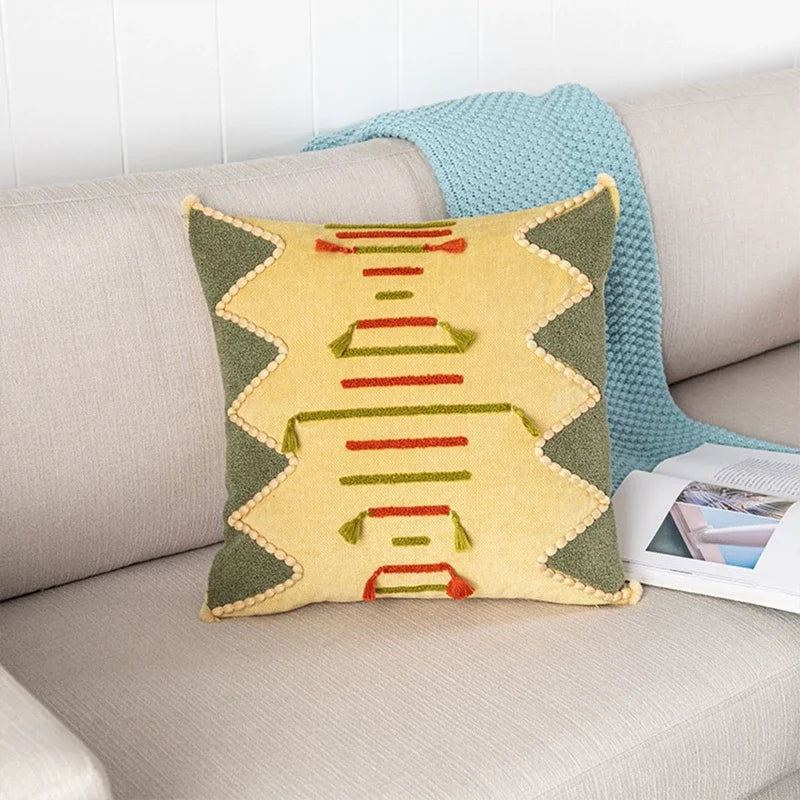 Housse pour coussin tuftée décorative - e-thnic