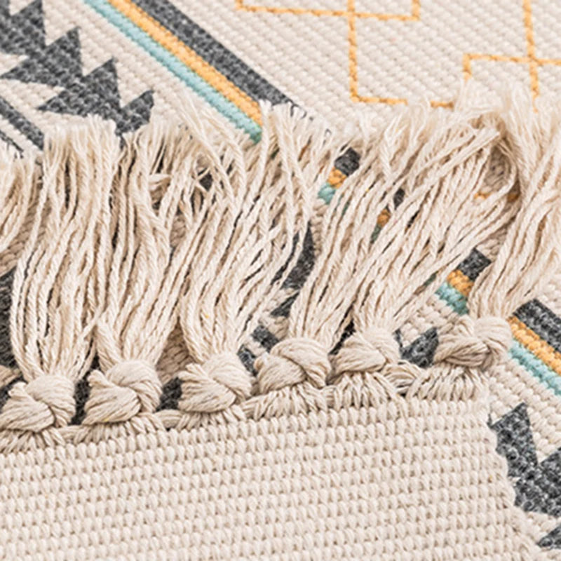Tapis en lin coton tissé - e-thnic