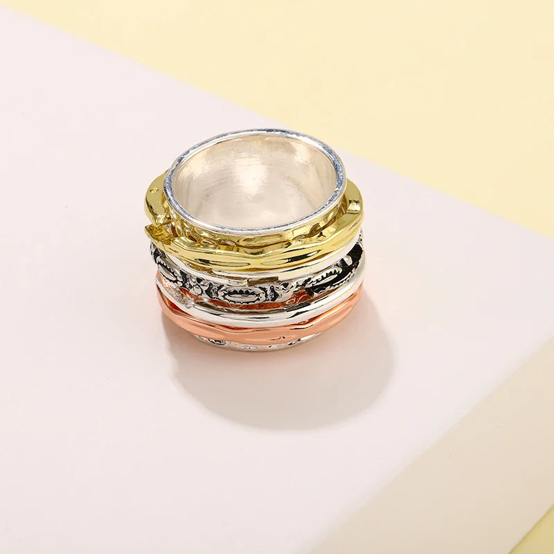 Bague rétro avec motif unique - e-thnic