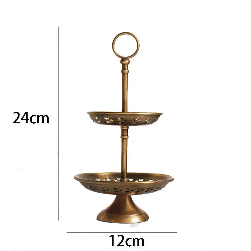 Plateaux en laiton à double étage - e-thnic