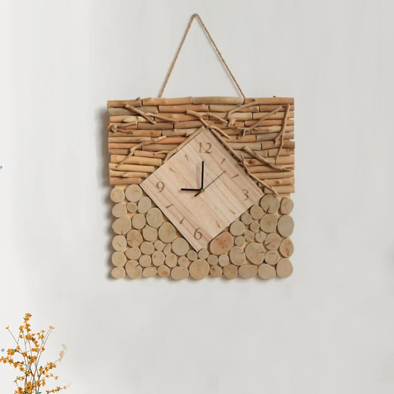 Horloge murale en bois faite à la main - e-thnic