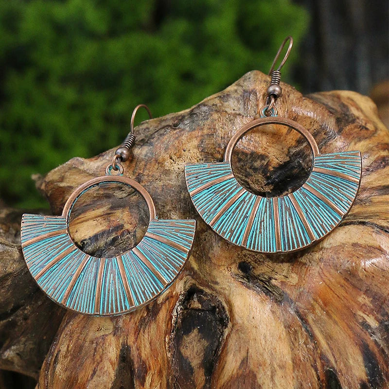 Boucles d'oreilles ethniques en forme de fleurs - e-thnic
