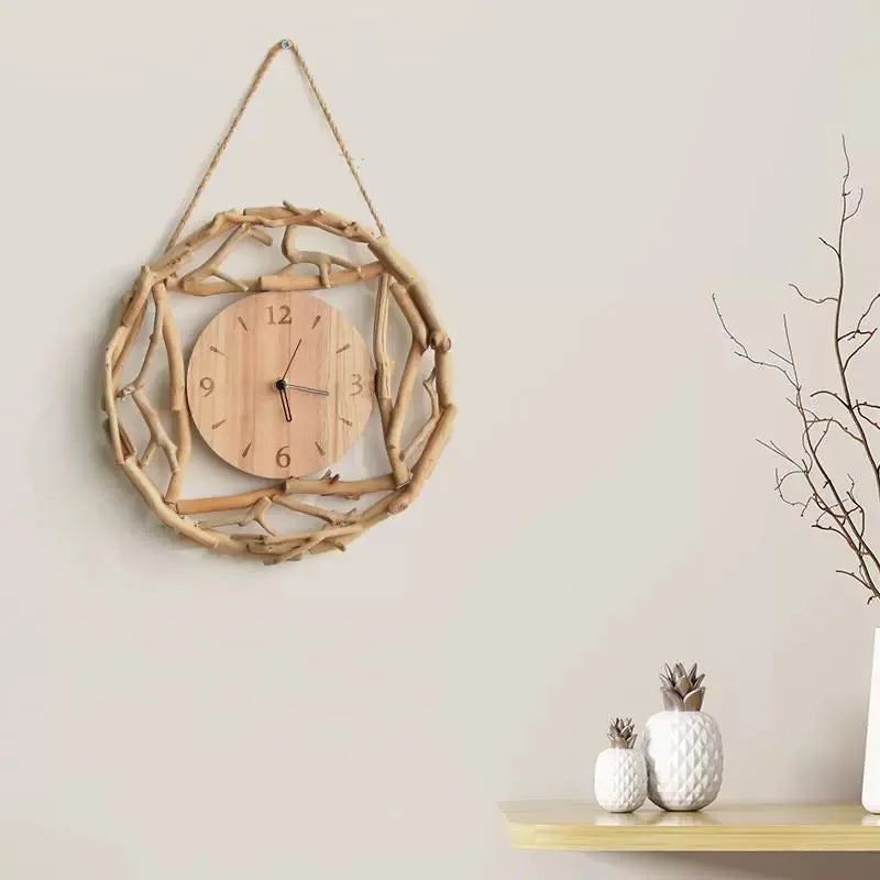 Horloge murale en bois faite à la main - e-thnic