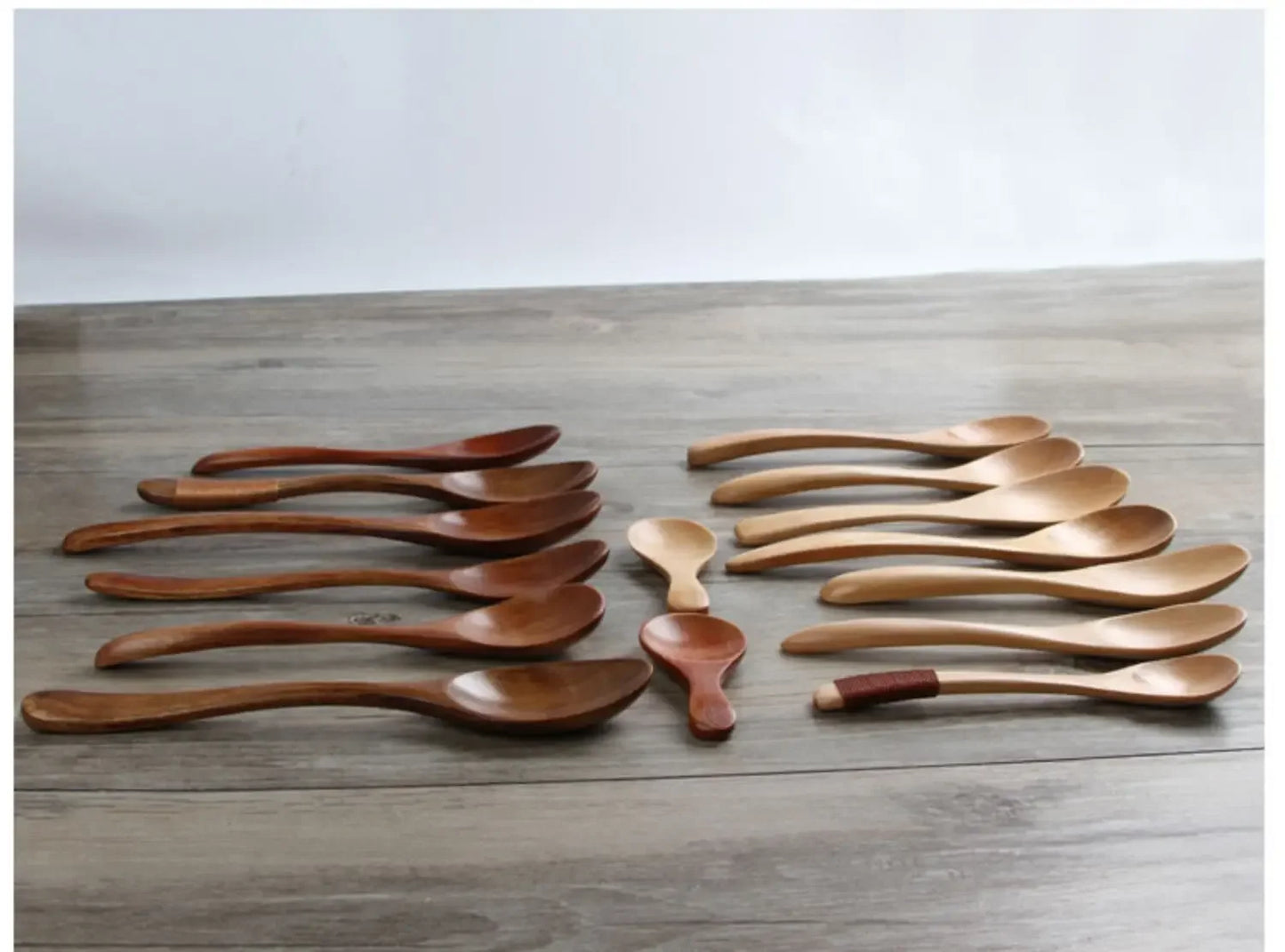 Mini cuillère et fourchette en bois - e-thnic