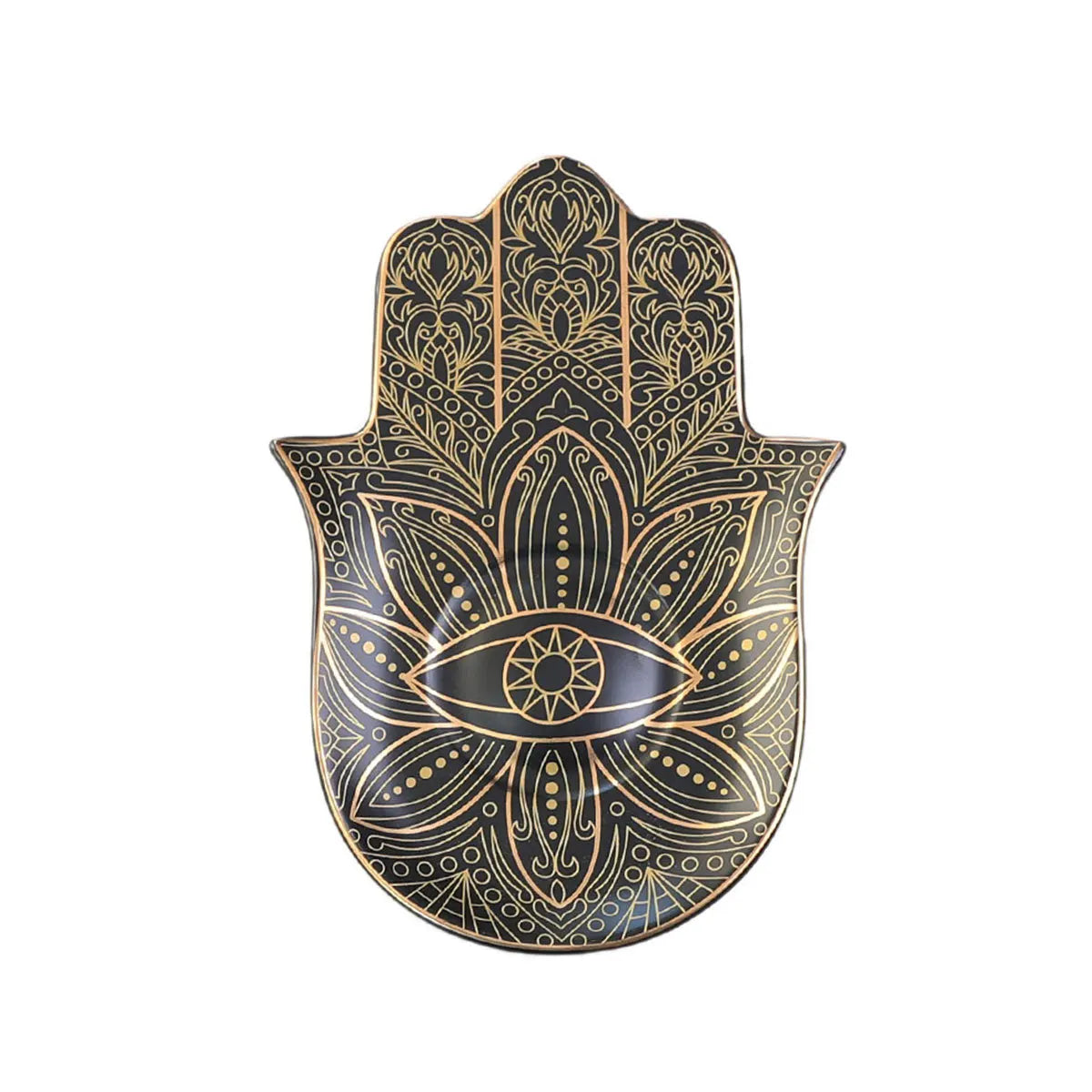 Plateau en céramique – Motifs de main - e-thnic