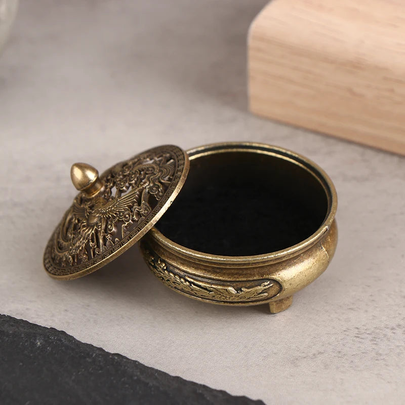 Brûleur d'encens de poche en laiton antique - e-thnic