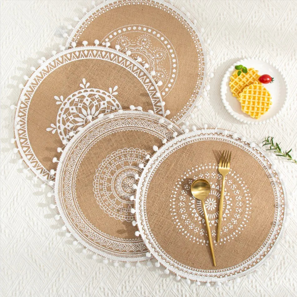 Set de table fait main – Tissé à la main, antidérapant - e-thnic