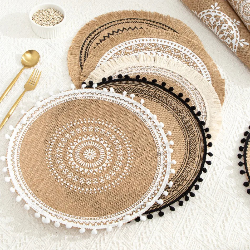 Set de table fait main – Tissé à la main, antidérapant - e-thnic