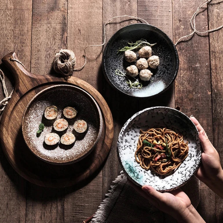 Assiette en céramique de haute qualité – Style Japonais - e-thnic