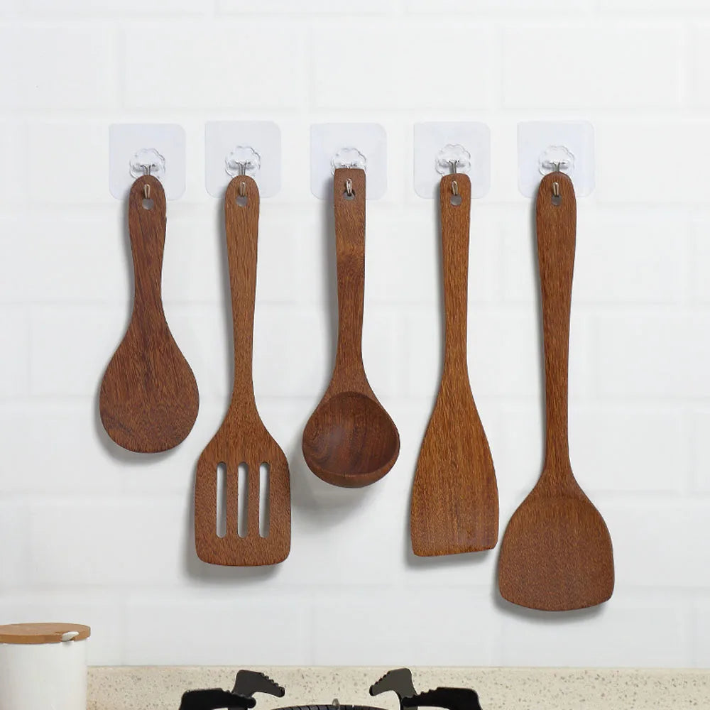 Ensemble d'ustensiles de cuisine en bois - e-thnic