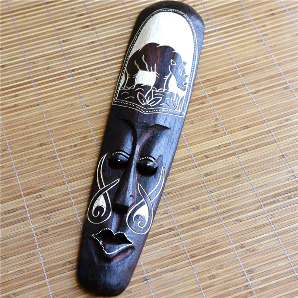 Masque sculpté en bois de Thaïlande - e-thnic