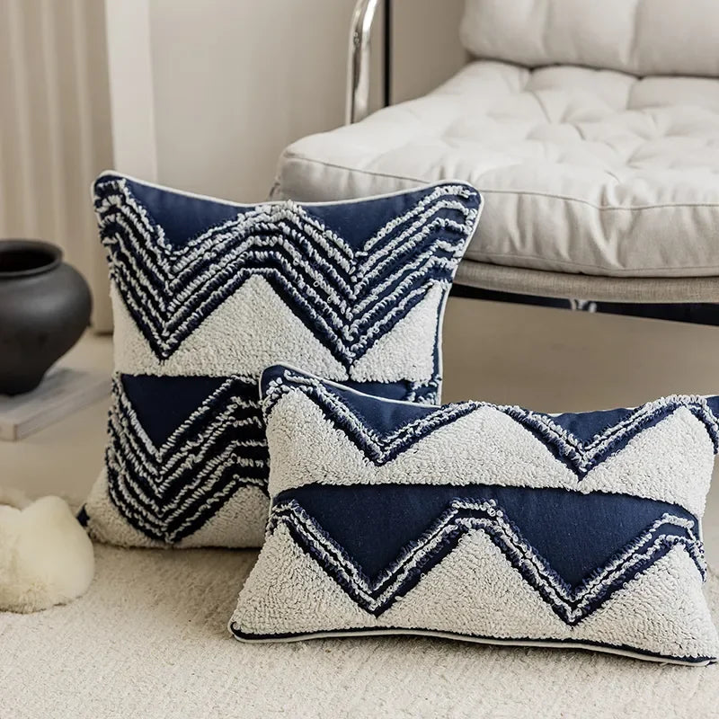 Housse de coussin bleue - e-thnic