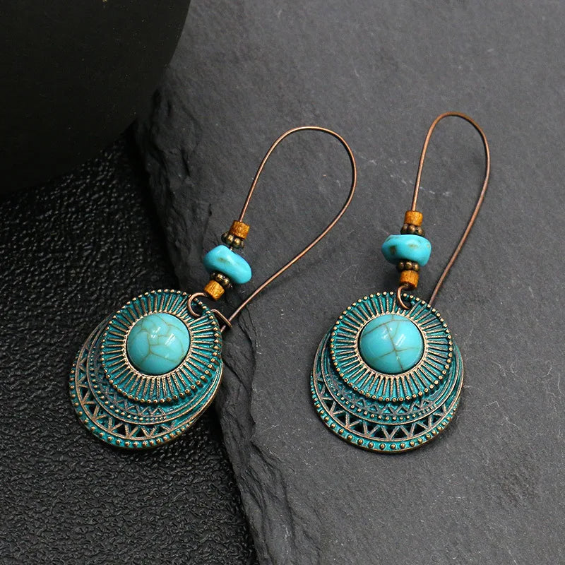 Boucles d'oreilles pendantes au style palatial - e-thnic