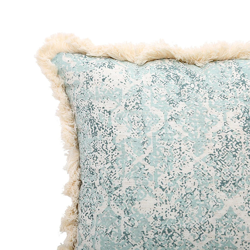 Housse de coussin vert/bleu faite main - e-thnic