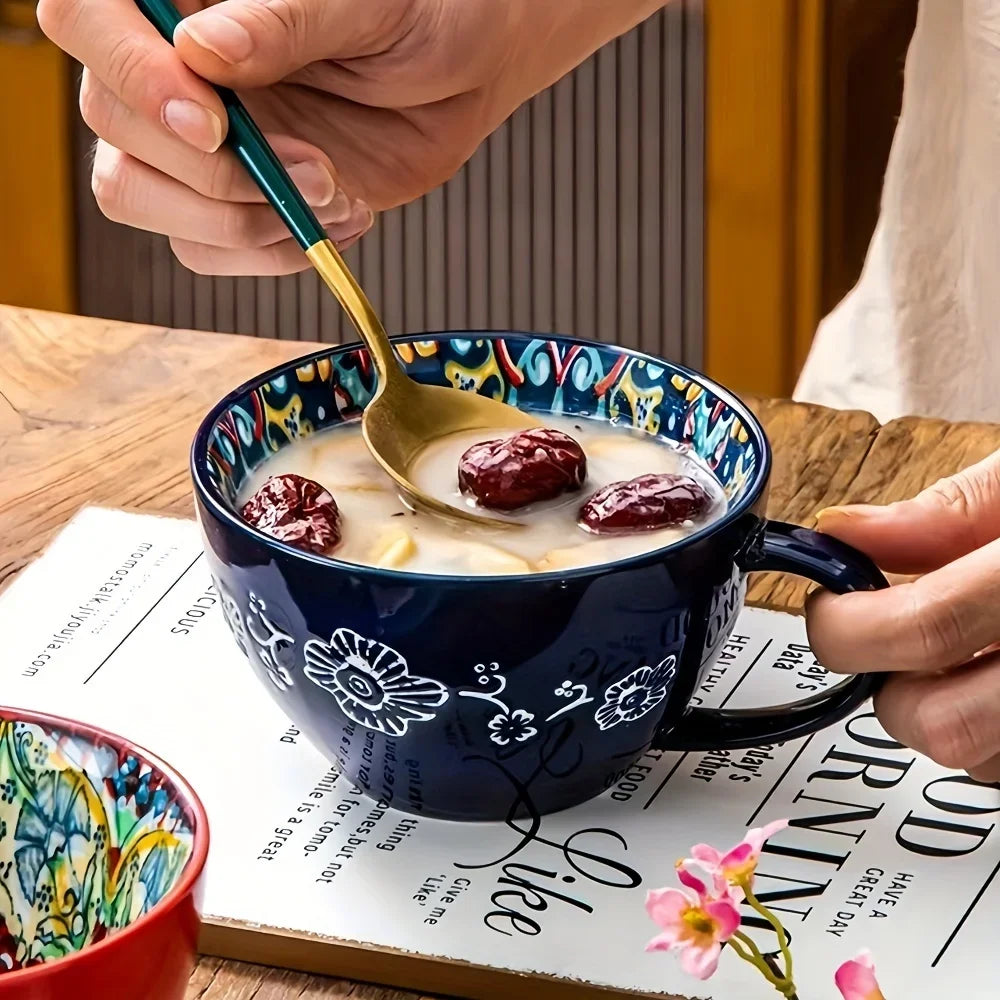 Tasse à café en céramique, grande capacité - e-thnic