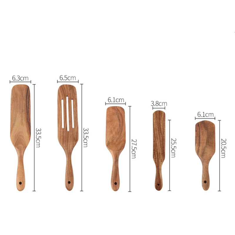 Spatule à long manche en bois - e-thnic