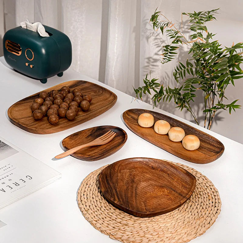 Assiettes en bois massif - e-thnic