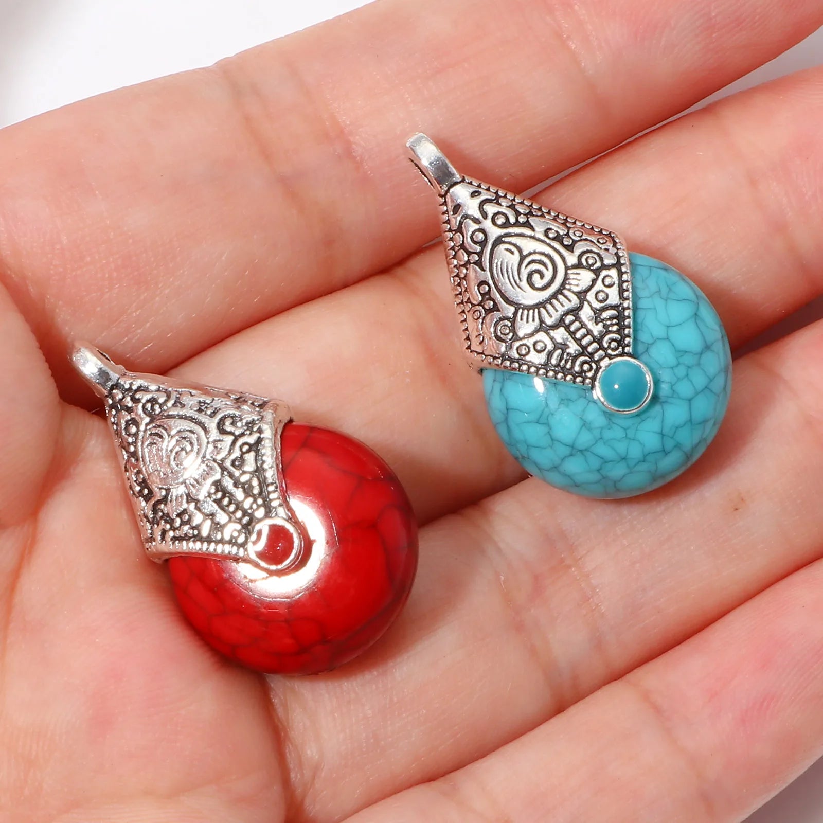 Pendentifs multicolores en forme de goutte d'eau - e-thnic