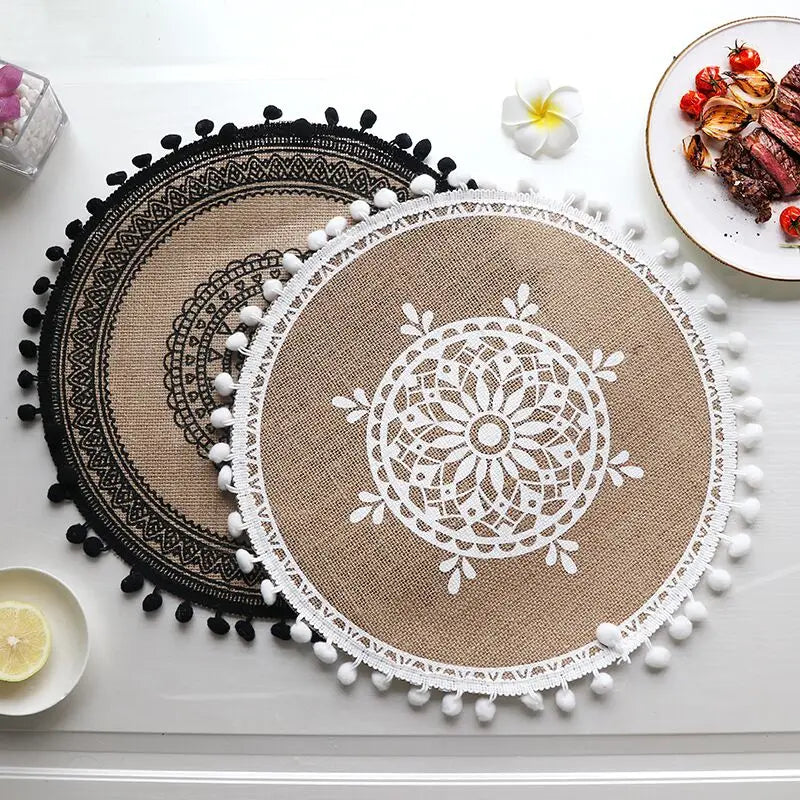 Set de table fait main – Tissé à la main, antidérapant - e-thnic