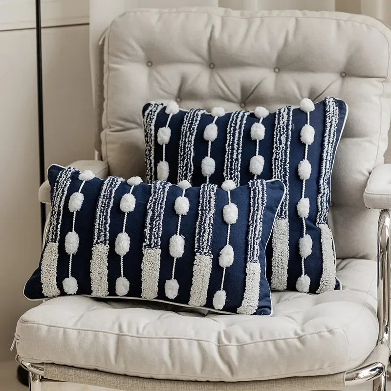 Housse de coussin bleue - e-thnic