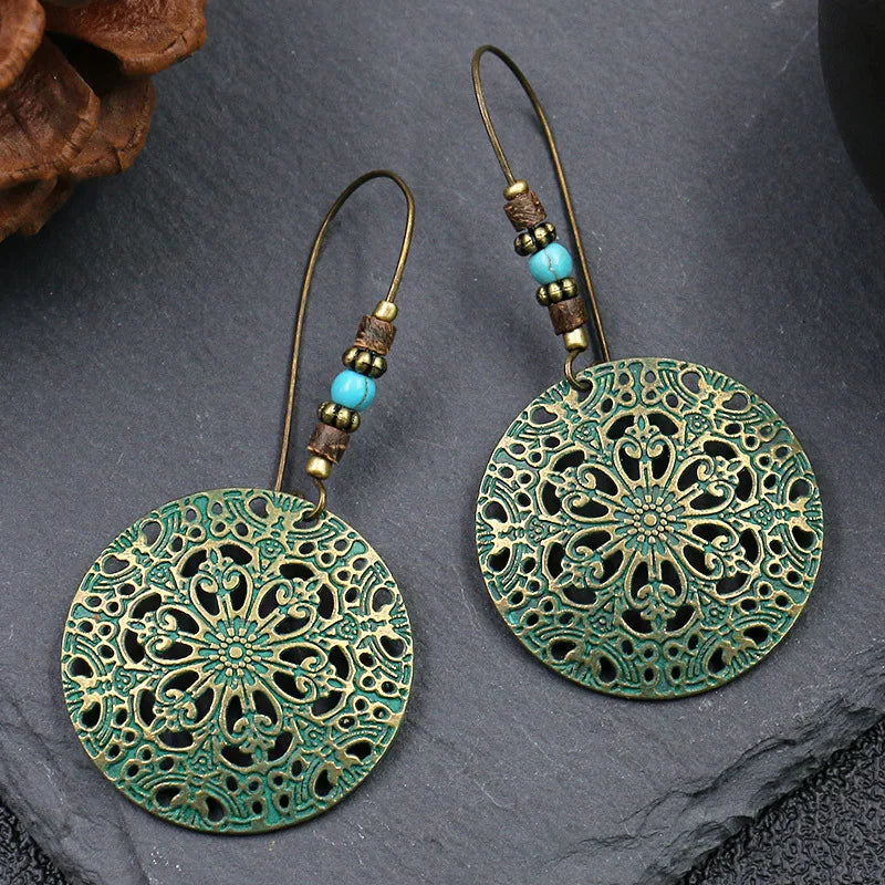 Boucles d'oreilles pendantes au style palatial - e-thnic