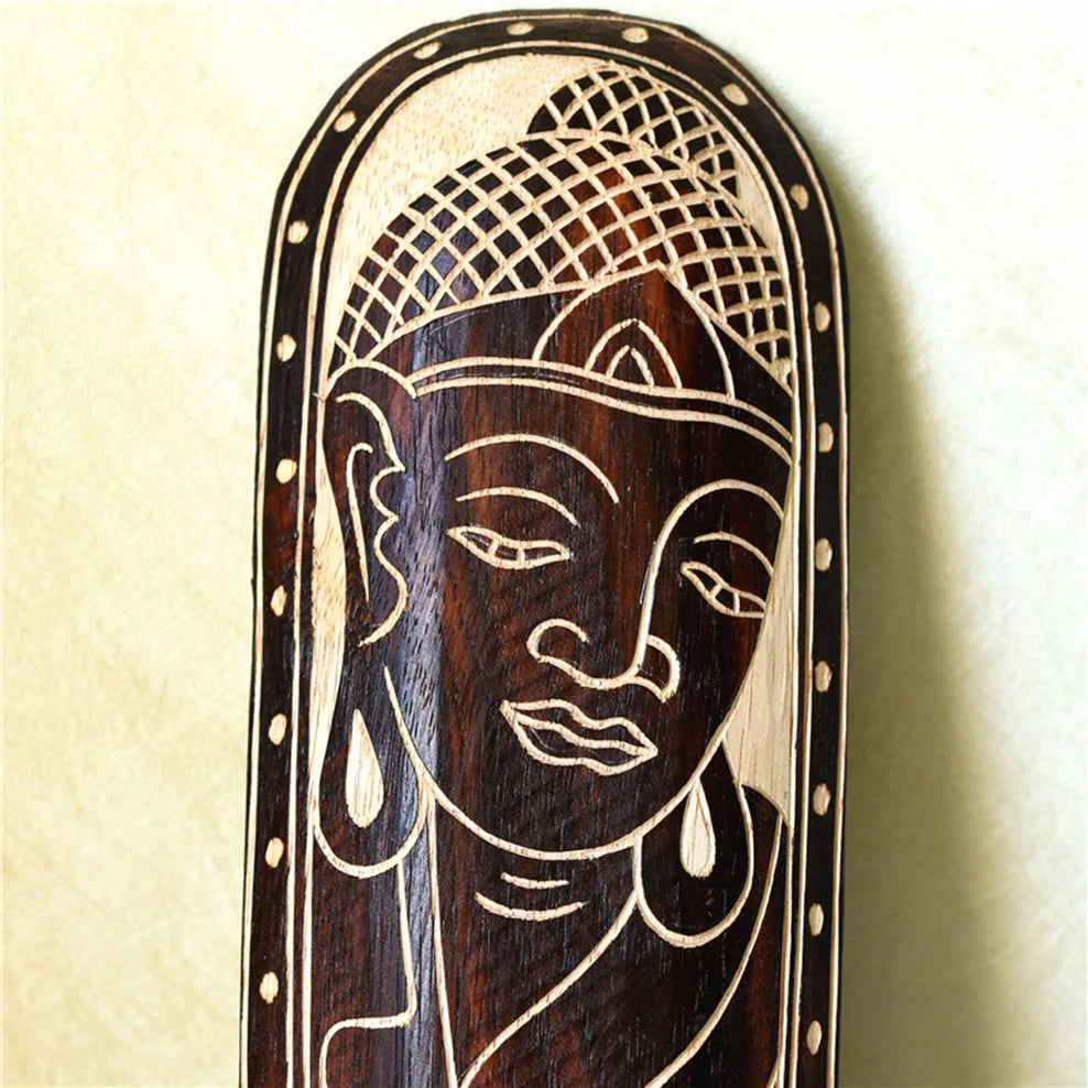 Masque sculpté en bois de Thaïlande - e-thnic