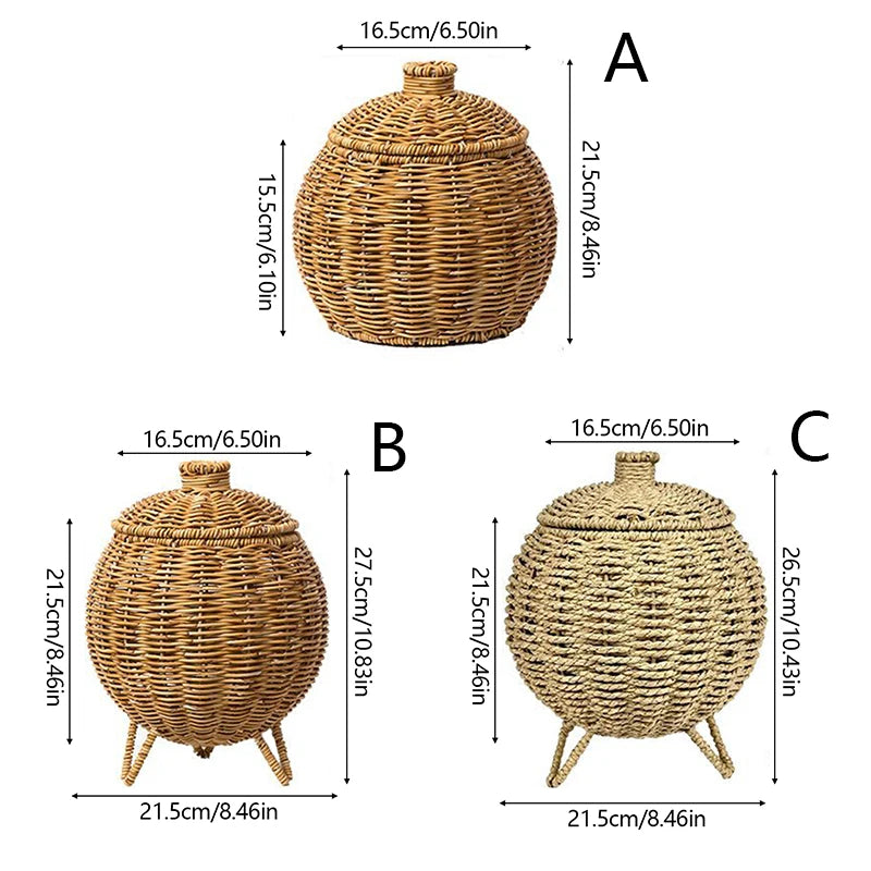 Panier de rangement tressé à la main - e-thnic