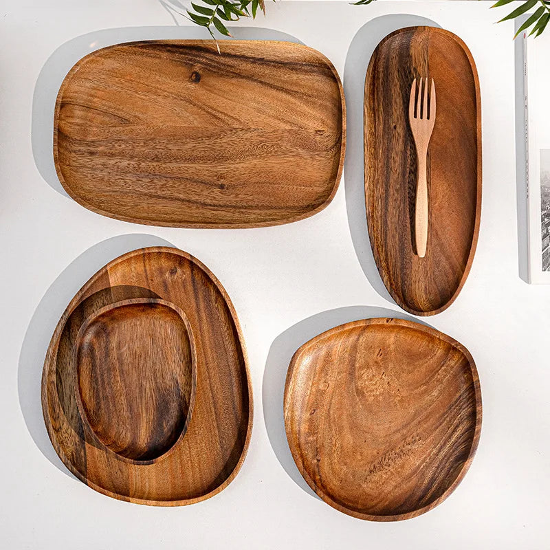 Assiettes en bois massif - e-thnic