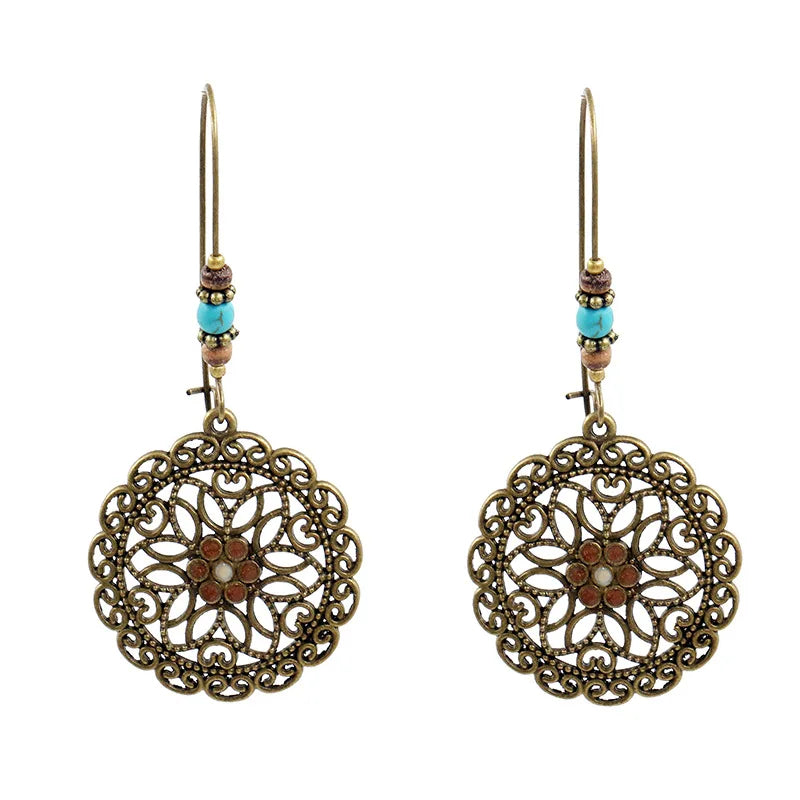 Boucles d'oreilles pendantes au style palatial - e-thnic