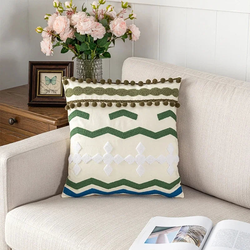 Housse pour coussin tuftée décorative - e-thnic