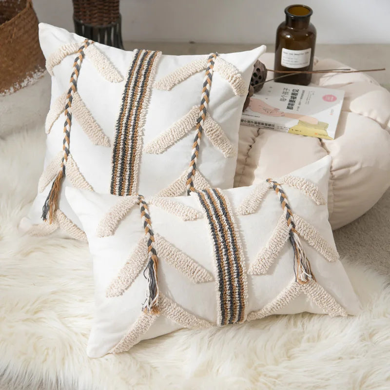 Housse de coussin en velours tissé - e-thnic